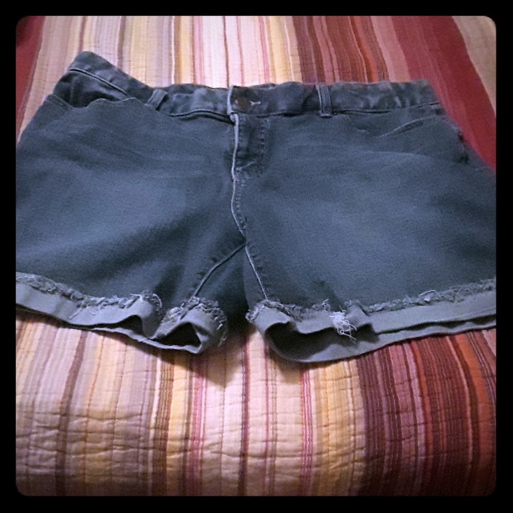 Denim Midi Shorts